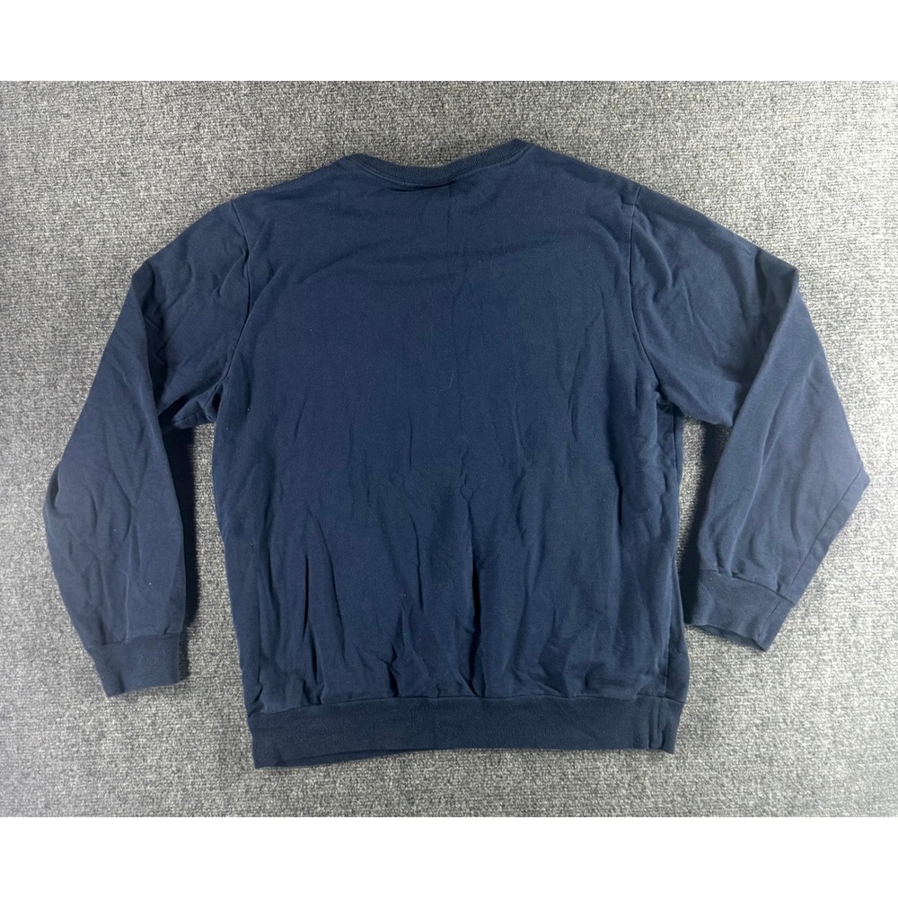 NASA Mens Navy Blue Worm Logo Crewneck Sweatshirt Pullover Size L RN117508 - Picture 2 of 5